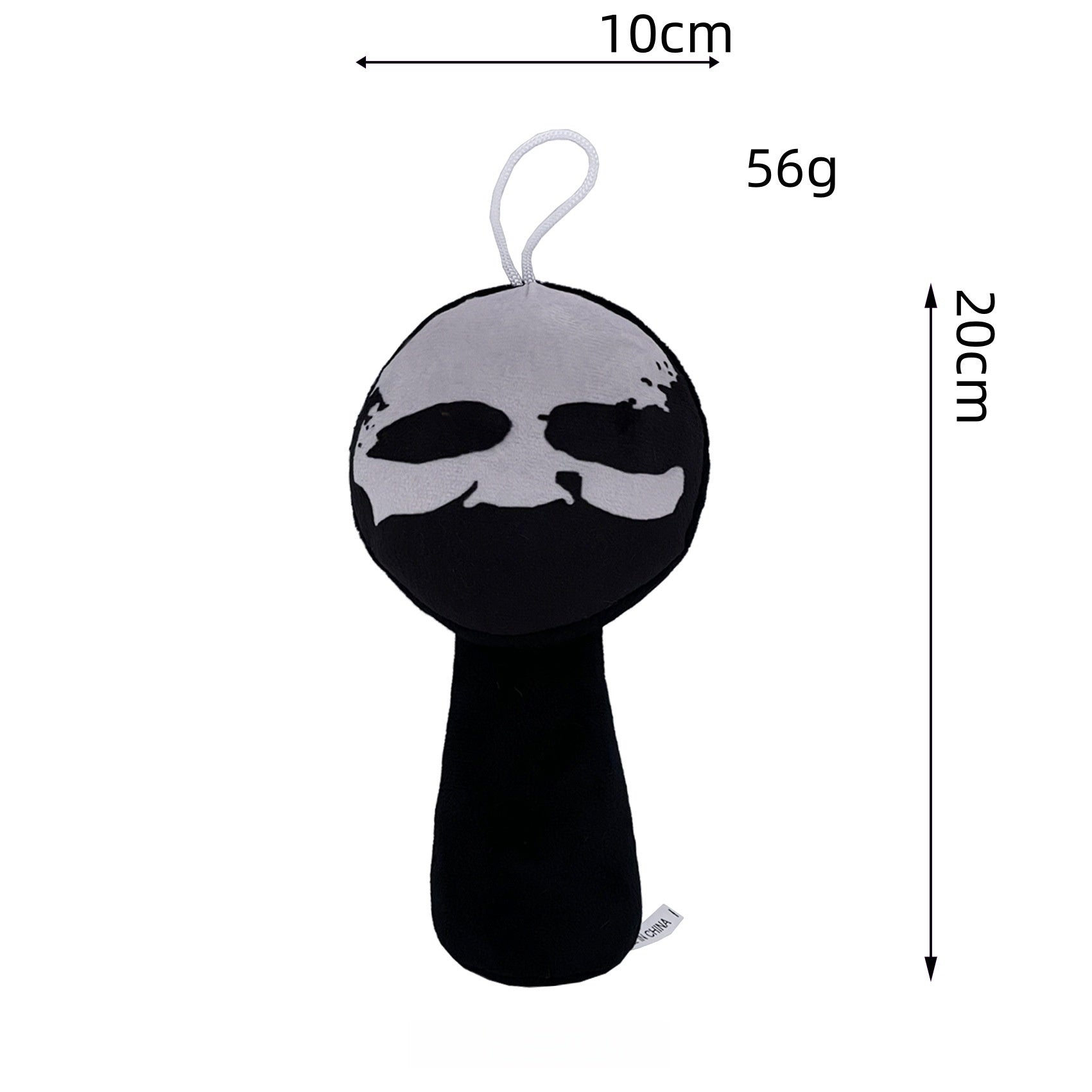 Sprunki Plush - New Incredibox (Rhythm Box) Game Peripheral Black Skull Monster Soft Stuffed Toy