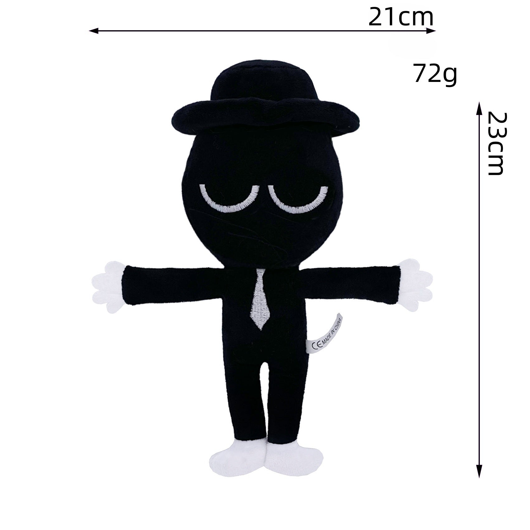 Sprunki Plush Doll - New Arrival Rhythm Box Game Merch, Black Suit Monster Soft Plush Toy