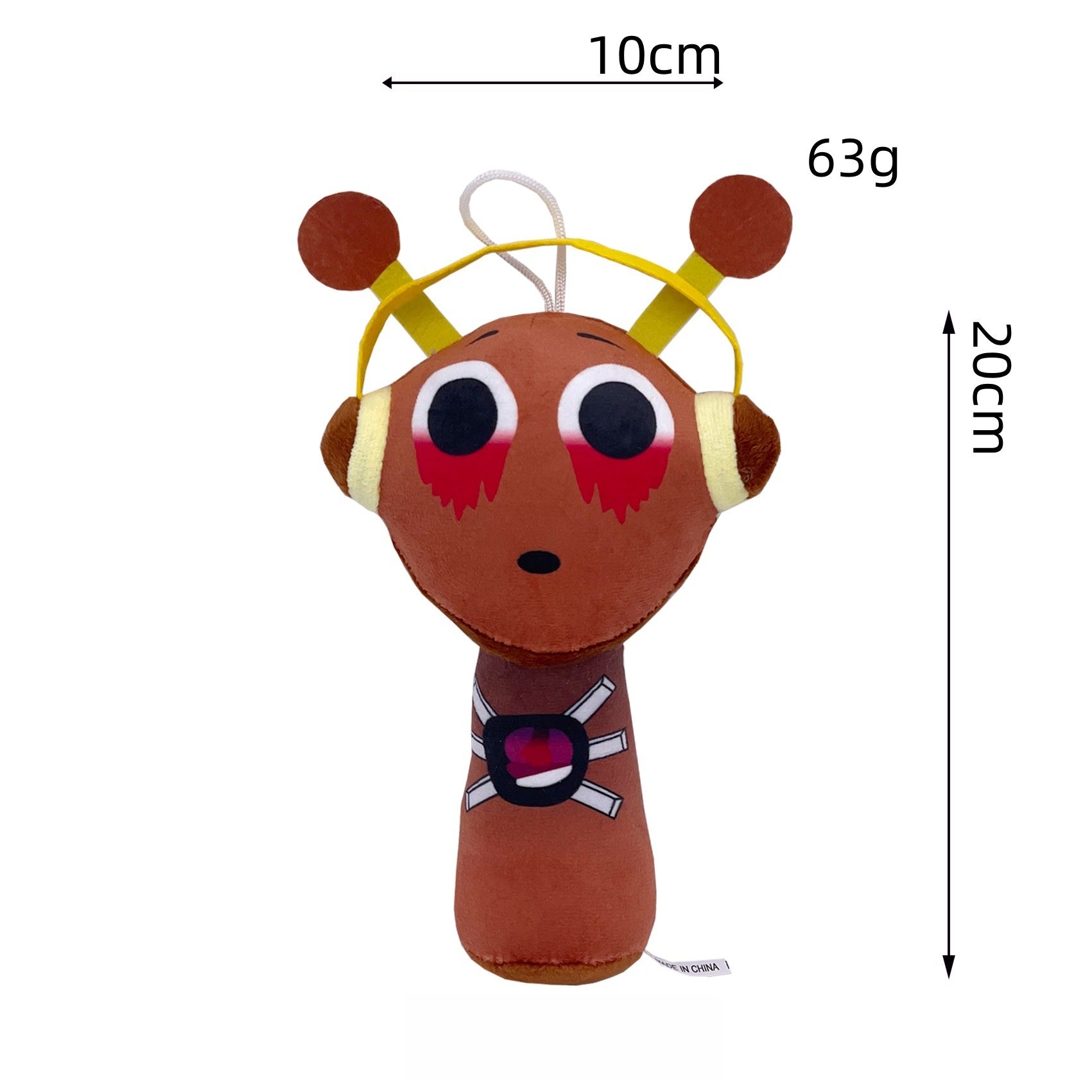 Sprunki Plush - New Incredibox (Rhythm Box) Game Peripheral Brown Horror Antenna Monster Soft Stuffed Toy