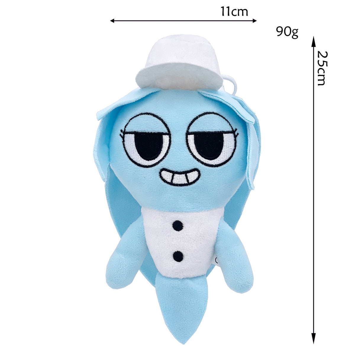 Dandy’s World Plush - Light Blue Hat Monster Soft Stuffed Toy, 25cm Cute Weirdcore Plush for Fans