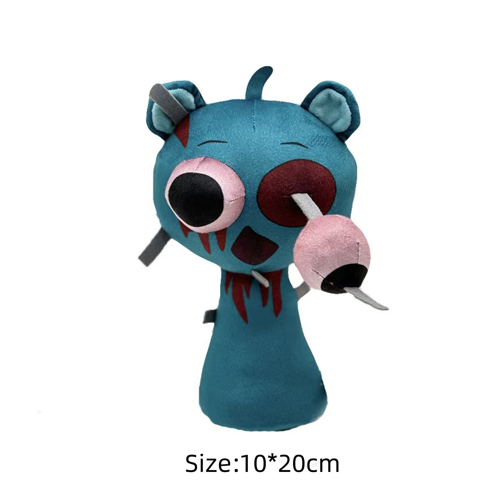 Sprunki Plush Doll - New Arrival Rhythm Box Game Merch, Blue Zombie-Mouse Monster Soft Plush Toy