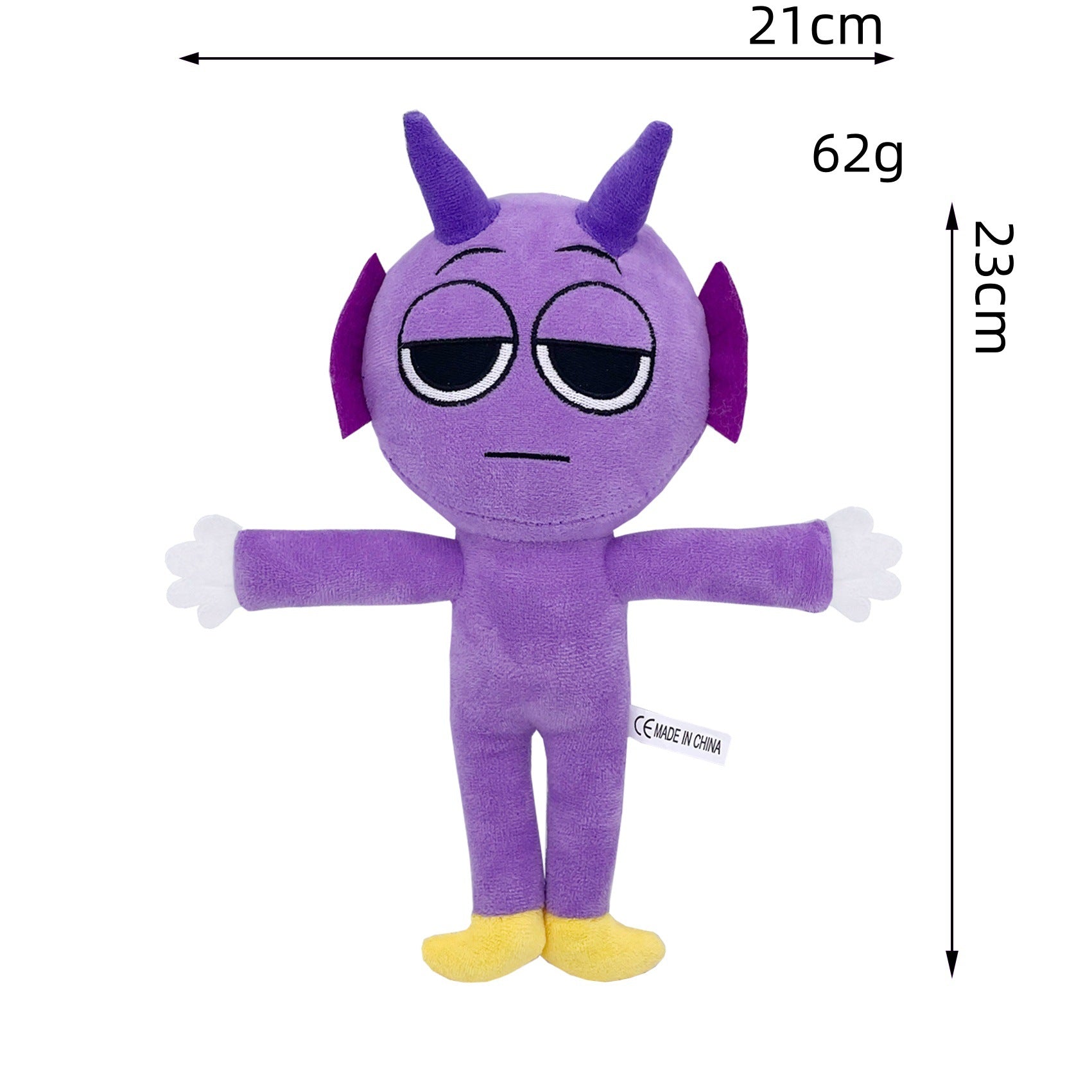 Sprunki Plush - New Incredibox (Rhythm Box) Game Peripheral Purple Horned Monster Soft Stuffed Toy