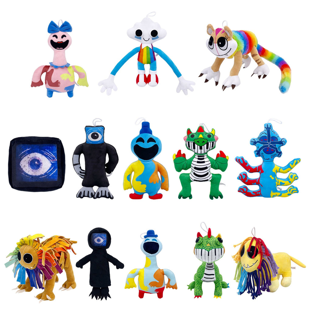 Poppy Playtime 4 Nightmare Critters Plush: Rainbow Hair Big Eye Sharp Teeth Yellow Game Character Stuffed Toy