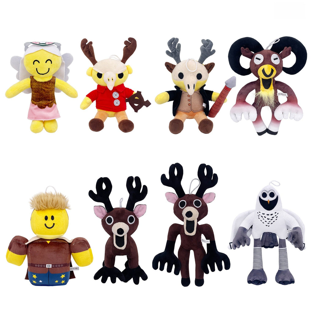 99Nights Plush Toy - White Bird Big Black Eyes Black Beak Gray Limbs Striped Legs Stuffed Doll with Hanging Loop