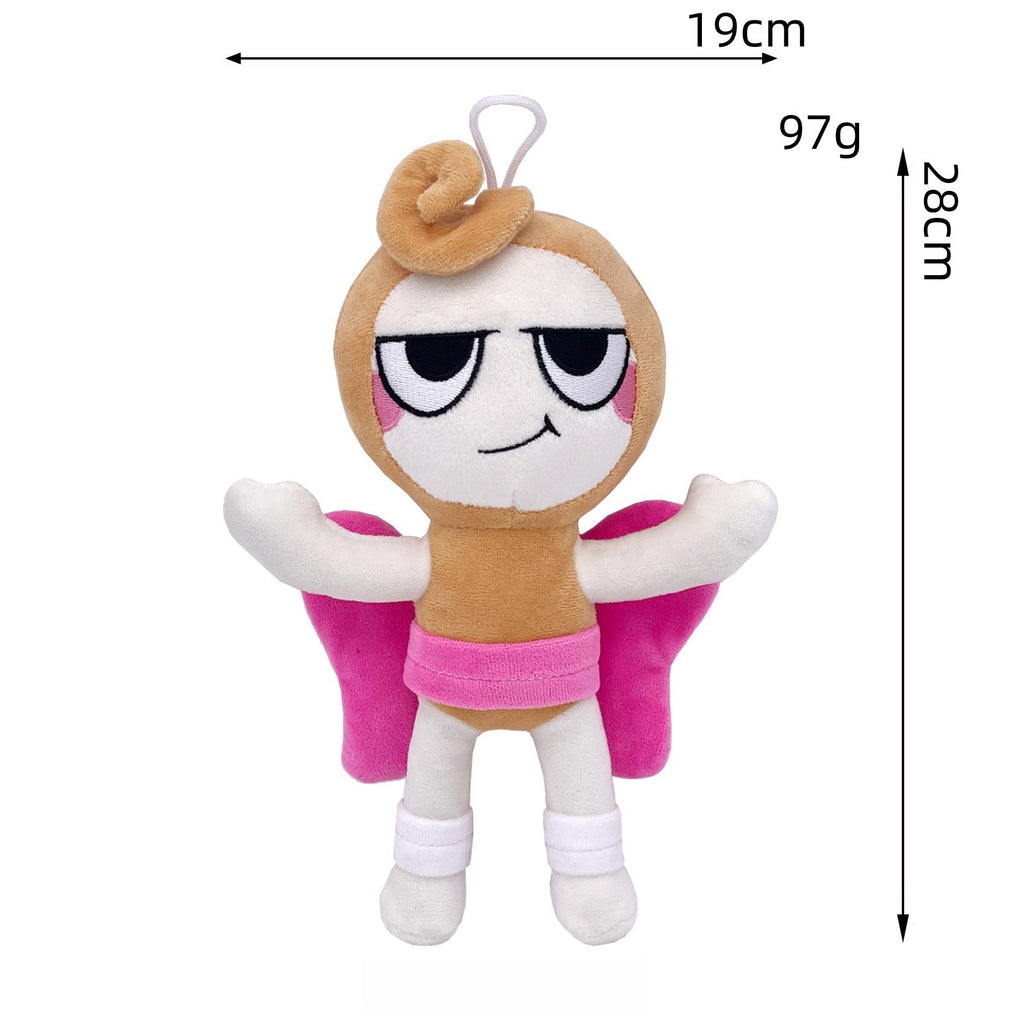 Dandy’s World New Arrival Plush Doll - 28cm Brown-Pink Winged Weirdcore Stuffed Toy for IP Fans